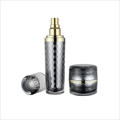 Diamond Double Wall Cosmetic Cream Jar PMMA Cream Jar Containers For Cosmetics