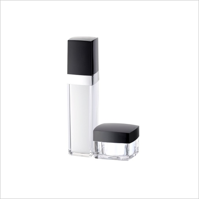 15ml-140ml PMMA Skincare Cosmetic Lotion Bottle Acrylic Square Lotion Pump Bottles