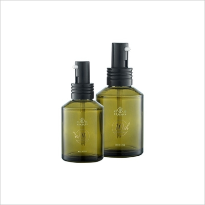 15-200ml Toner Cosmetic Lotion Pump Bottle Round Sidelind Shoulder