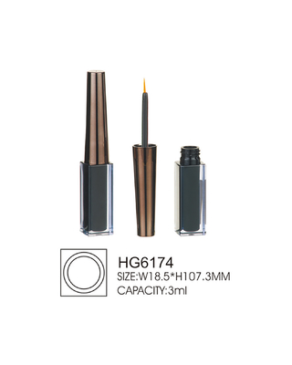 3ml Square Mini Eyeliner Tube Containers Waterproof Luxury Empty Eyeliner Containers