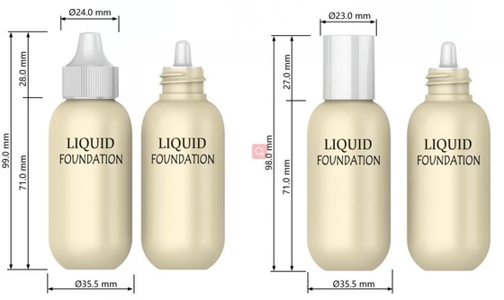 Squeezable Liquid Foundation Bottle 30ml 50ml