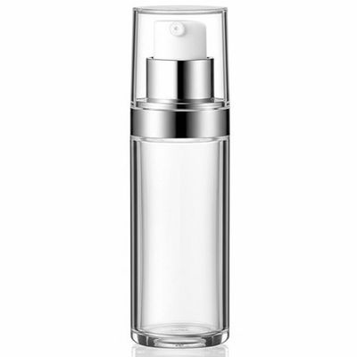 Compact 15ml Cosmetic Airless Bottle with Crimp Sealing and Dispenser Cap for Hygienic Packaging