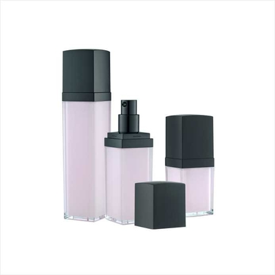 15ml 30ml 50ml Square Double Wall Cosmetic Airless Pump Bottle In Recyclable Material