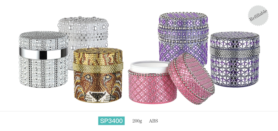 Luxury Glass Cosmetic Jars For Skin Care Cream Elegant Face Cream Packaging