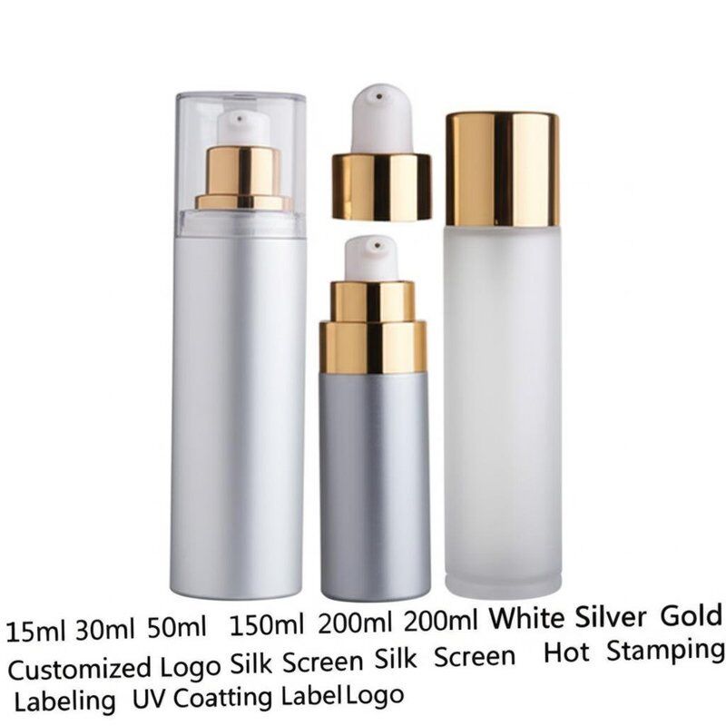 White and Black Cosmetic Airless Bottle with 40-45 Days Lead Time for Premium Cosmetic Packaging