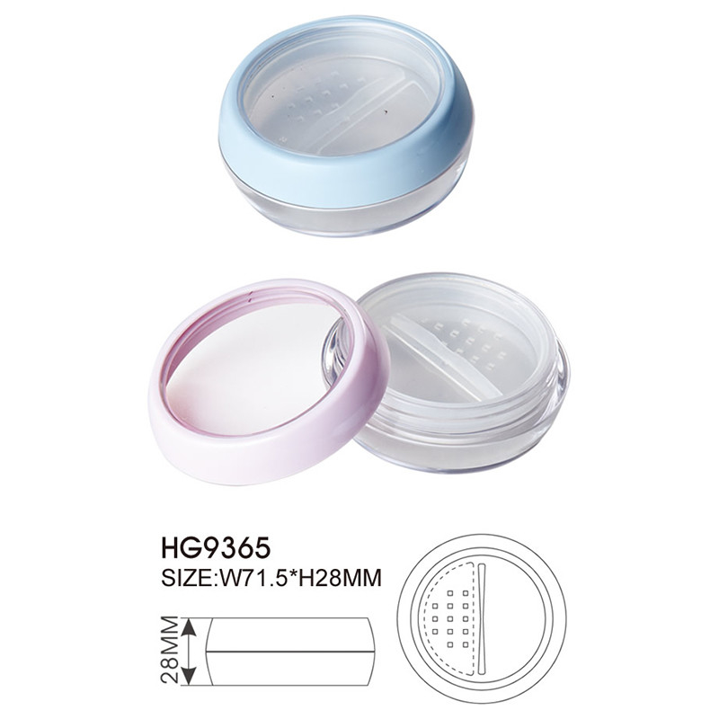 Cosmetics Highlighter Setting Powder Compact Case Powder Jar With Sifter Silkscreen